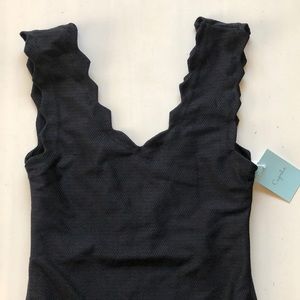 Black one piece bathing suit